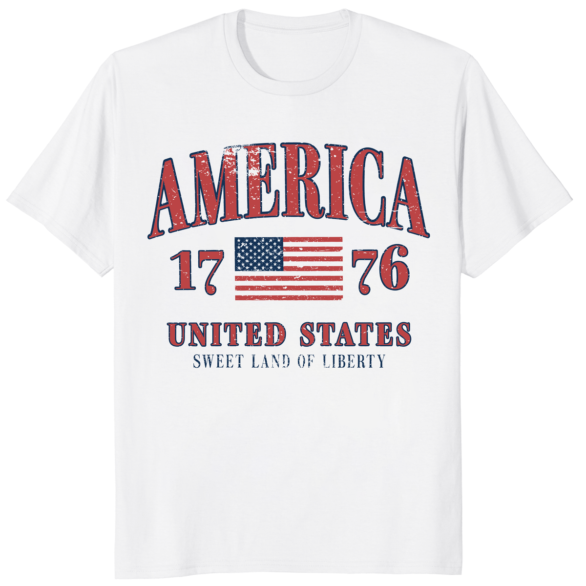 Retro America 4th of July Preppy Patriotic Shirt in White