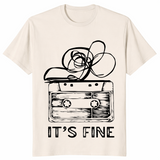 Retro cassette tape shirt natural