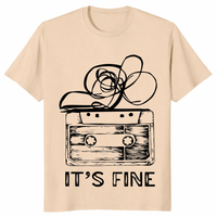 Retro cassette tape shirt sand