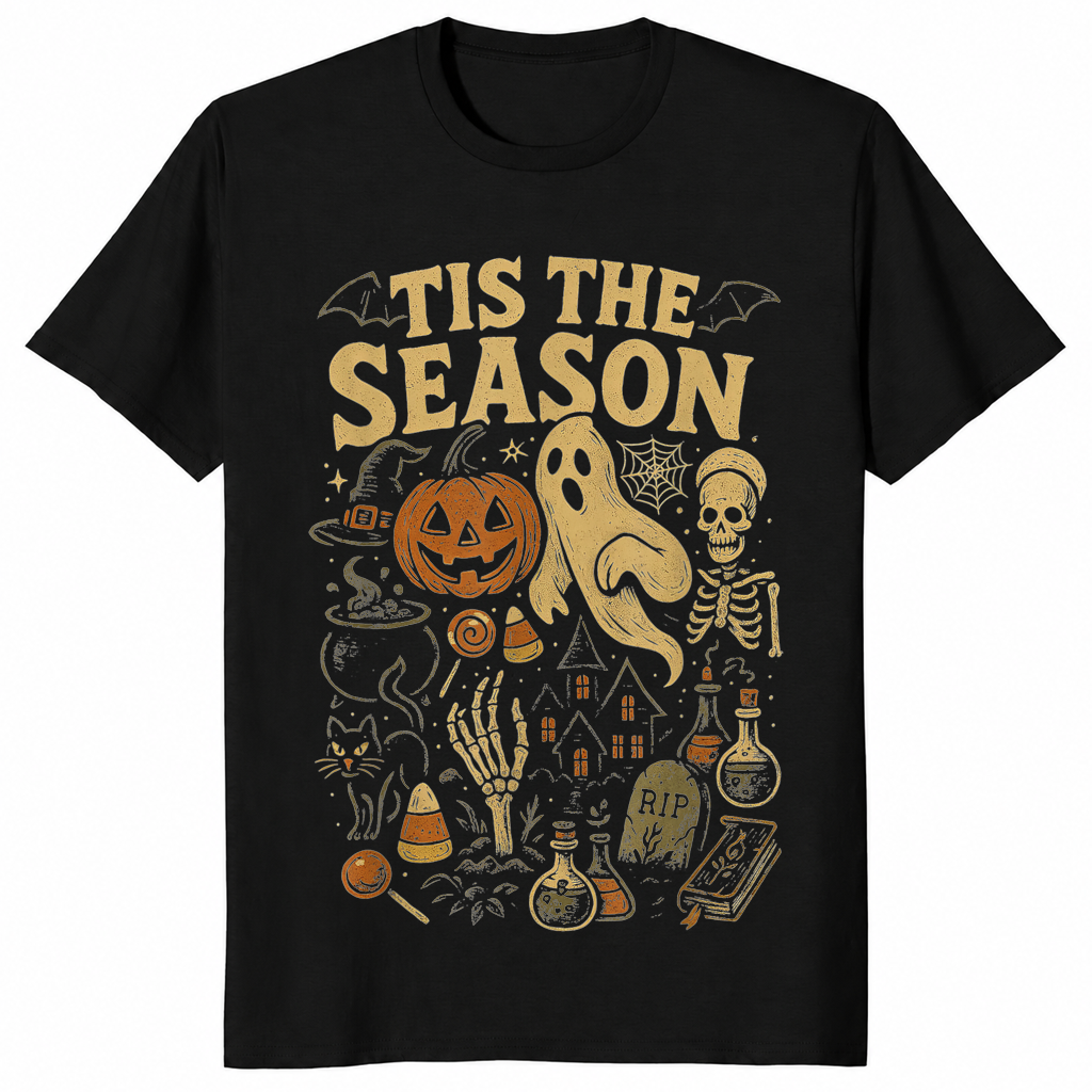 Retro Halloween shirt in black