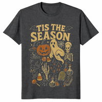 Retro Halloween shirt in dark heather grey