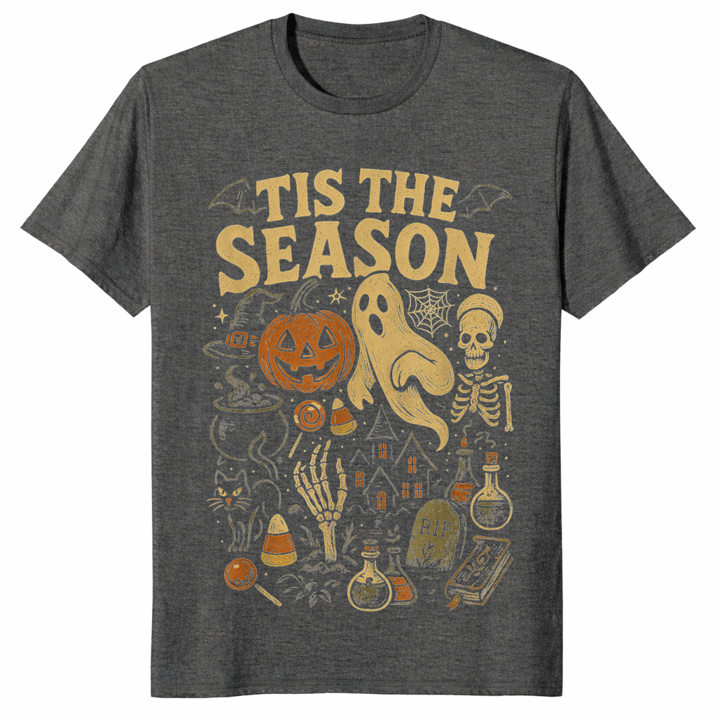 Retro Halloween shirt in dark heather