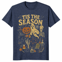 Retro Halloween shirt in heather navy