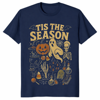 Retro Halloween shirt in navy