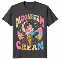Retro ice cream shirt in dark heather grey