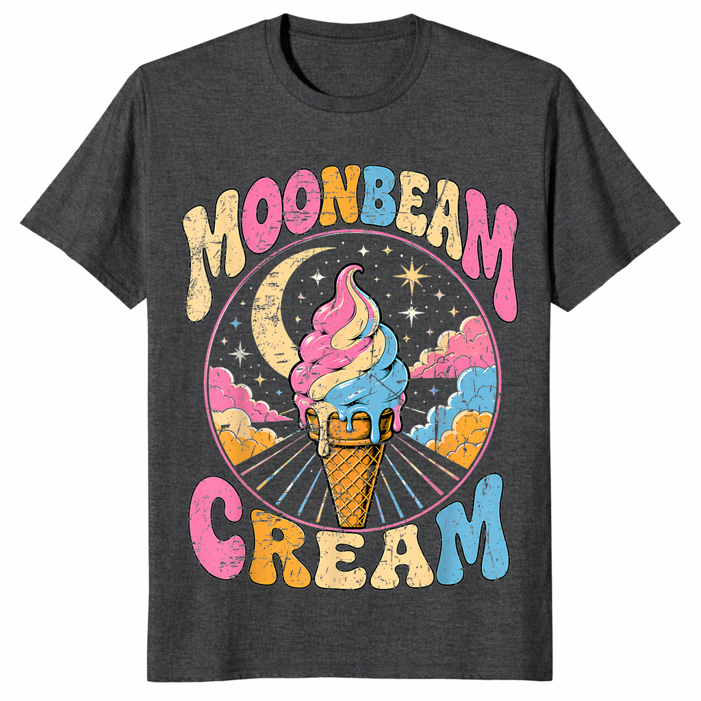 Retro ice cream shirt in dark heather grey