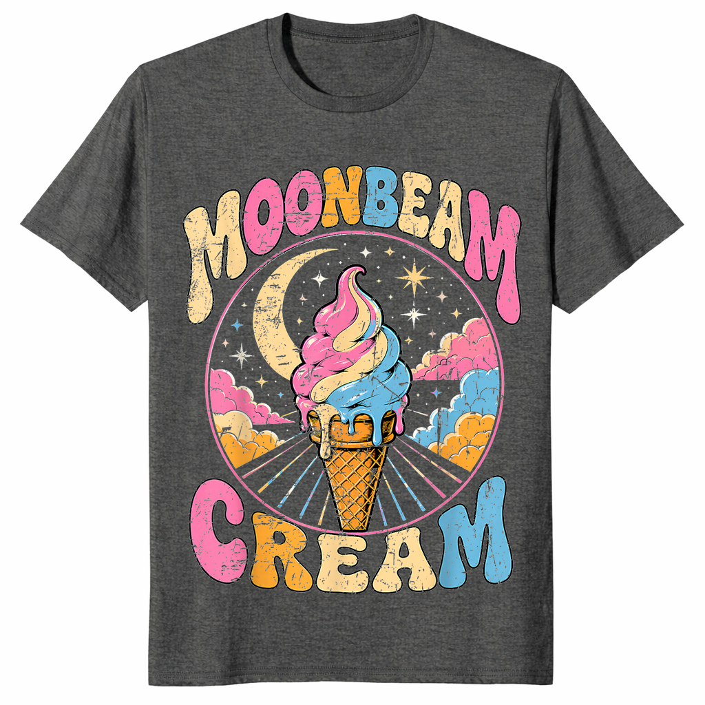 Retro ice cream shirt in dark heather