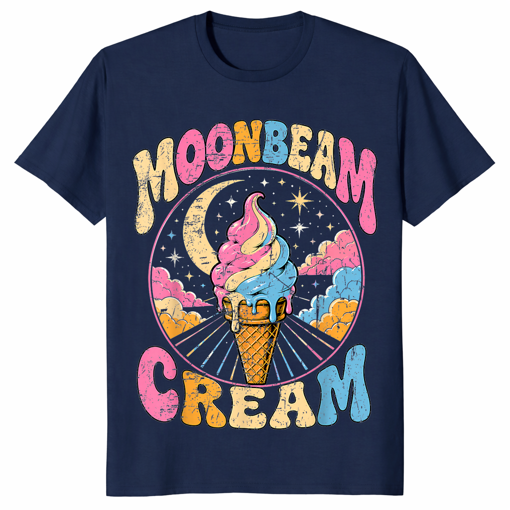 Retro ice cream shirt in navy