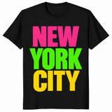 Retro NYC shirt with neon New York City lettering