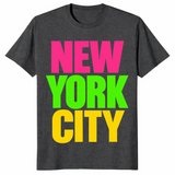 Vintage neon NYC shirt, unisex New York City graphic tee