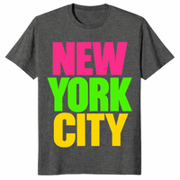 Neon New York City retro shirt, Big Apple graphic T-shirt