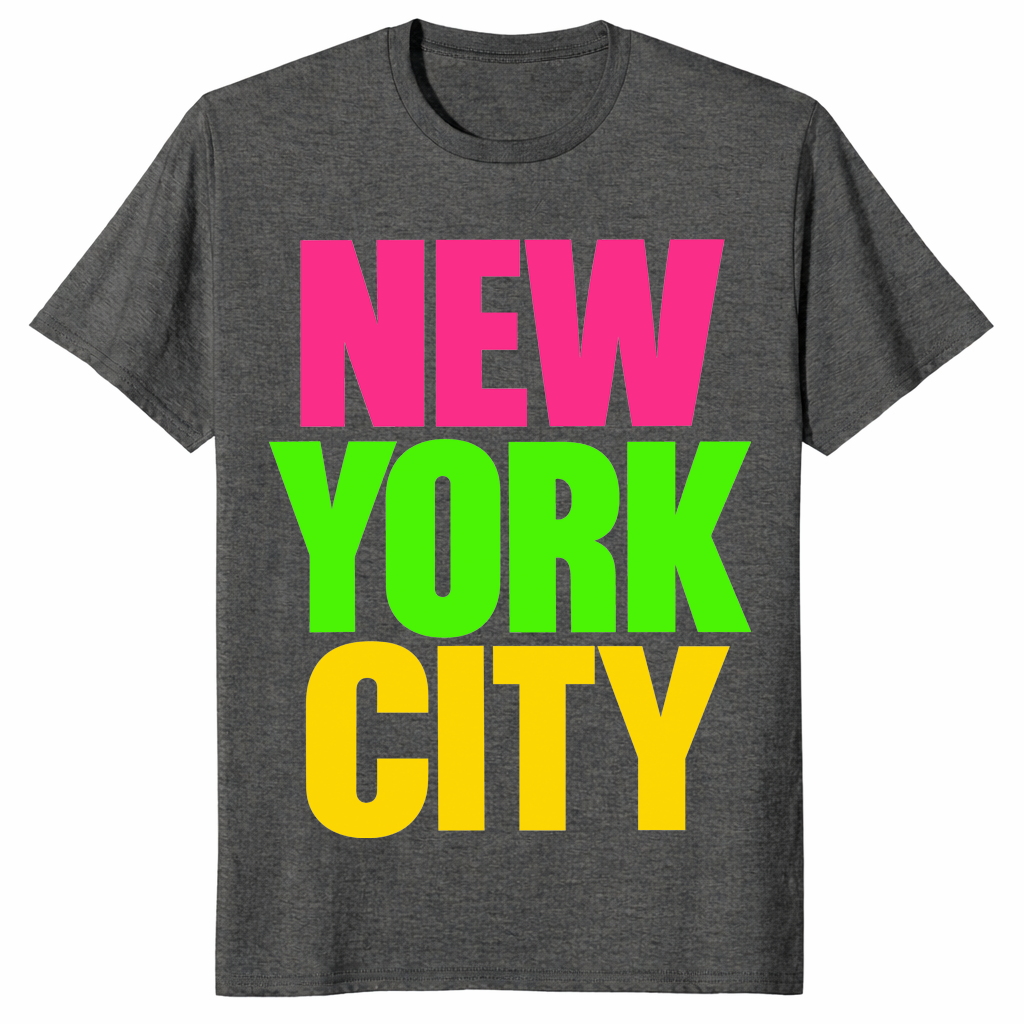 Neon New York City retro shirt, Big Apple graphic T-shirt