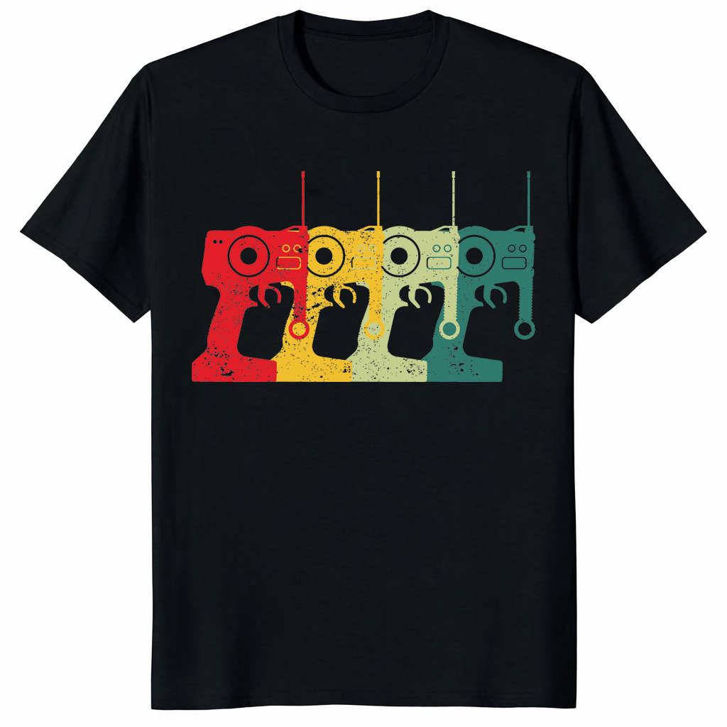 Retro RC Car Drag Racing Shirt with Mini Car Slot Racer design