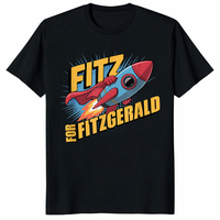 Retro Rocket Ship T-Shirt — Fitz For Fitzgerald Shirt | Personalized Name Graphic Tee | Cuccico