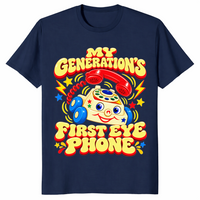 Retro toy phone shirt in navy