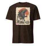 Retro Vintage Godzilla Great Wave T-Shirt in Dark Chocolate by Cuccico