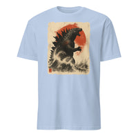 Retro Vintage Godzilla Great Wave T-Shirt in Light Blue by Cuccico