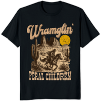 Retro Wranglin' Feral Children Raccoon Tee | Western Vintage Gift – Cuccico | Cuccico Design