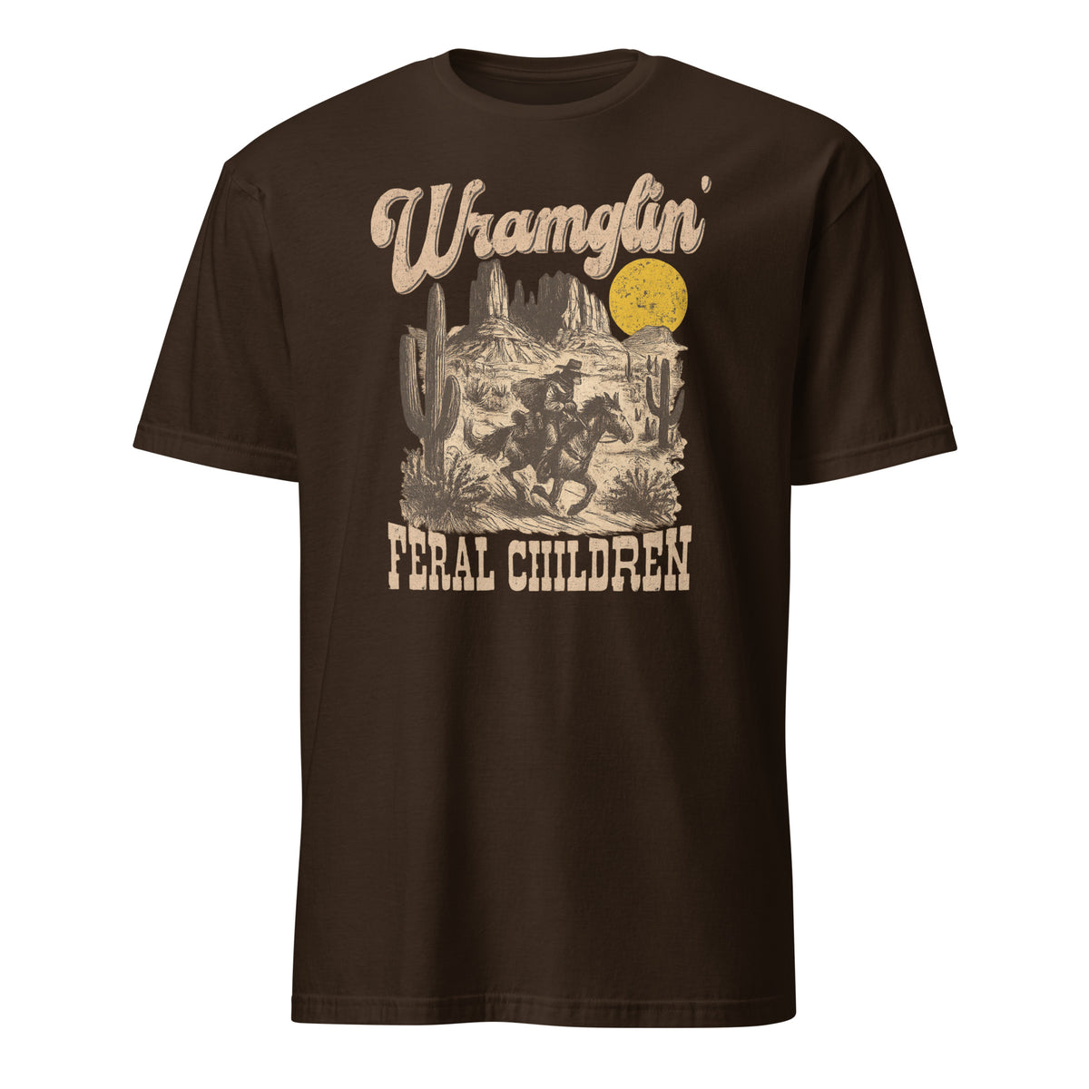 Retro Wranglin' Feral Children Raccoon Tee | Western Vintage Gift – Cuccico | Cuccico Design