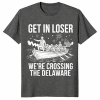 Revolutionary War history meme shirt featuring George Washington and Delaware River crossing humor
