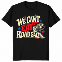 Road salt shirt in black, funny winter slogan tee