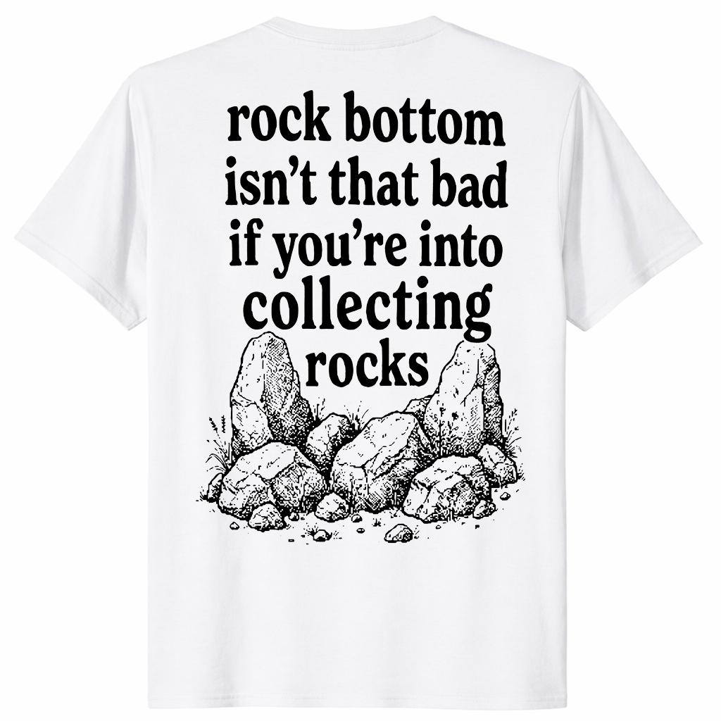 Rock collecting shirt in white