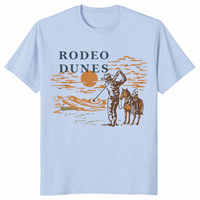 Rodeo Dunes golf shirt in light blue Dream Golf Colorado fan tee
