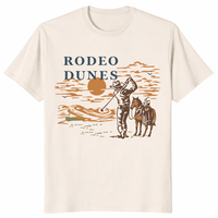 Rodeo Dunes golf shirt in natural Colorado golf enthusiast graphic tee