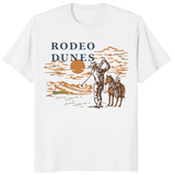 Rodeo Dunes golf shirt in white Colorado links Dream Golf graphic tee