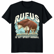 Rufus Is My Spirit Animal Shirt featuring a funny bull lover graphic tee design
