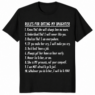 Rules For Dating My Daughter shirt in black
