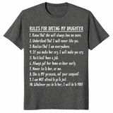 Rules For Dating My Daughter shirt in dark heather