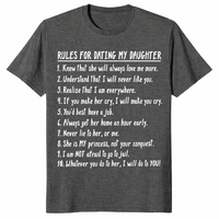 Rules For Dating My Daughter shirt in dark heather
