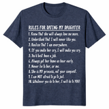 Rules For Dating My Daughter shirt in heather navy