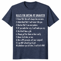 Rules For Dating My Daughter shirt in heather navy