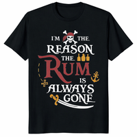Rum Is Always Gone Shirt funny pirate graphic tee with drinking humor unisex fit