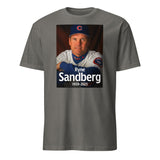 Vintage Baseball Tribute Ryne Sandberg T-Shirt in charcoal by Cuccico