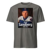Vintage Baseball Tribute Ryne Sandberg T-Shirt in charcoal by Cuccico