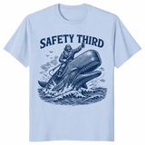 Safety Third Whale Rider Shirt | Funny Sarcastic Nautical Tee | Cuccico