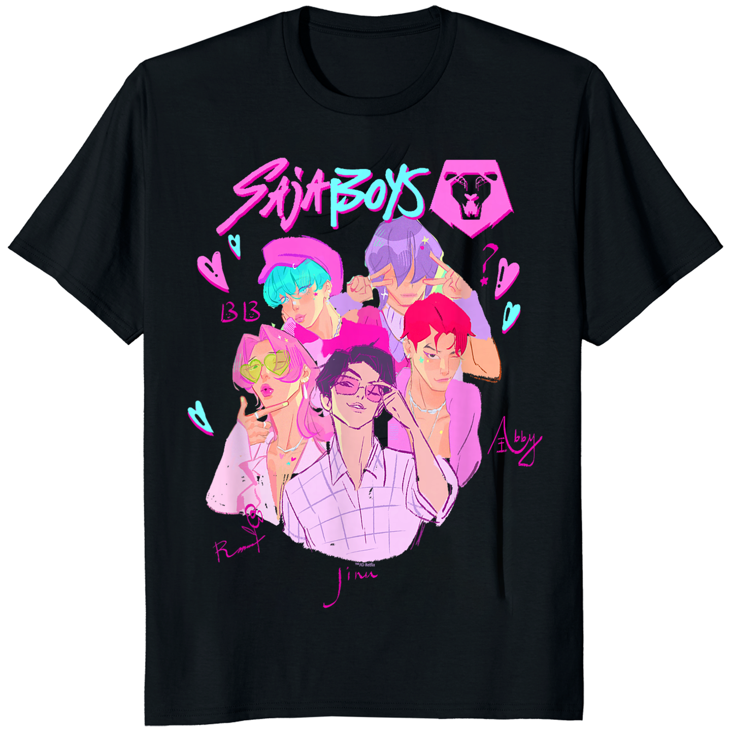 Saja Boys Heartthrob Shirt in Black by Cuccico Comfort Colors