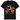 Black Christmas t-shirt with a vintage Santa booping a reindeer's nose under gold stars and the word Boop