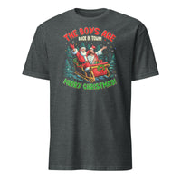 Santa Jesus Christmas Shirt – Boys Are Back In Town Funny Christmas Tee | Cuccico | Cuccico