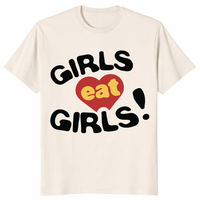 Sapphic WLW pride statement tee with Girls Eat Girls graphic print