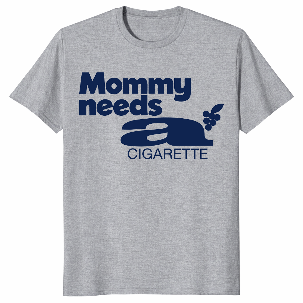 Sarcastic mom shirt in sport grey