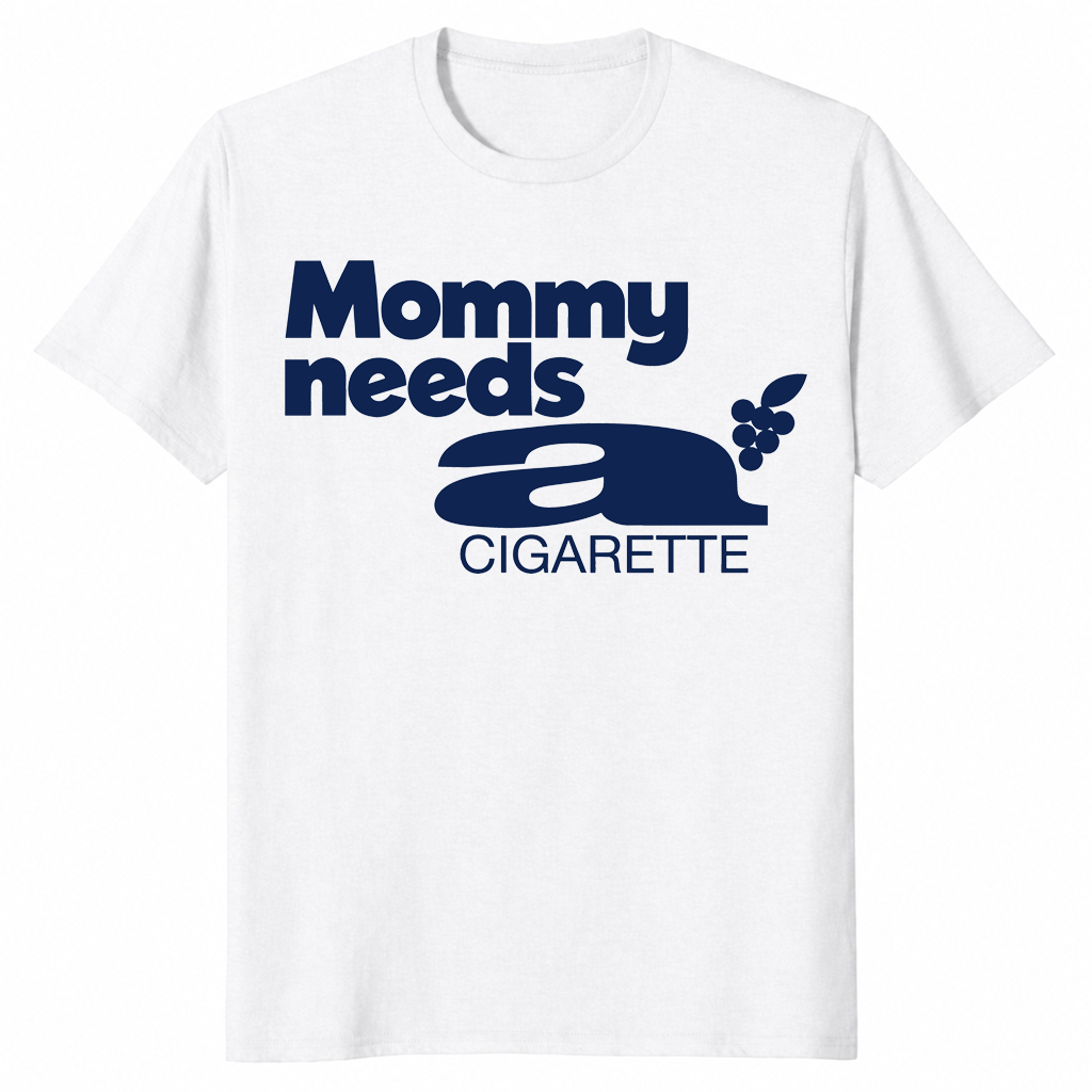 Sarcastic mom shirt in white