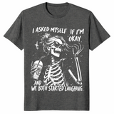 Sarcastic skeleton shirt dark heather
