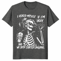 Sarcastic skeleton shirt dark heather