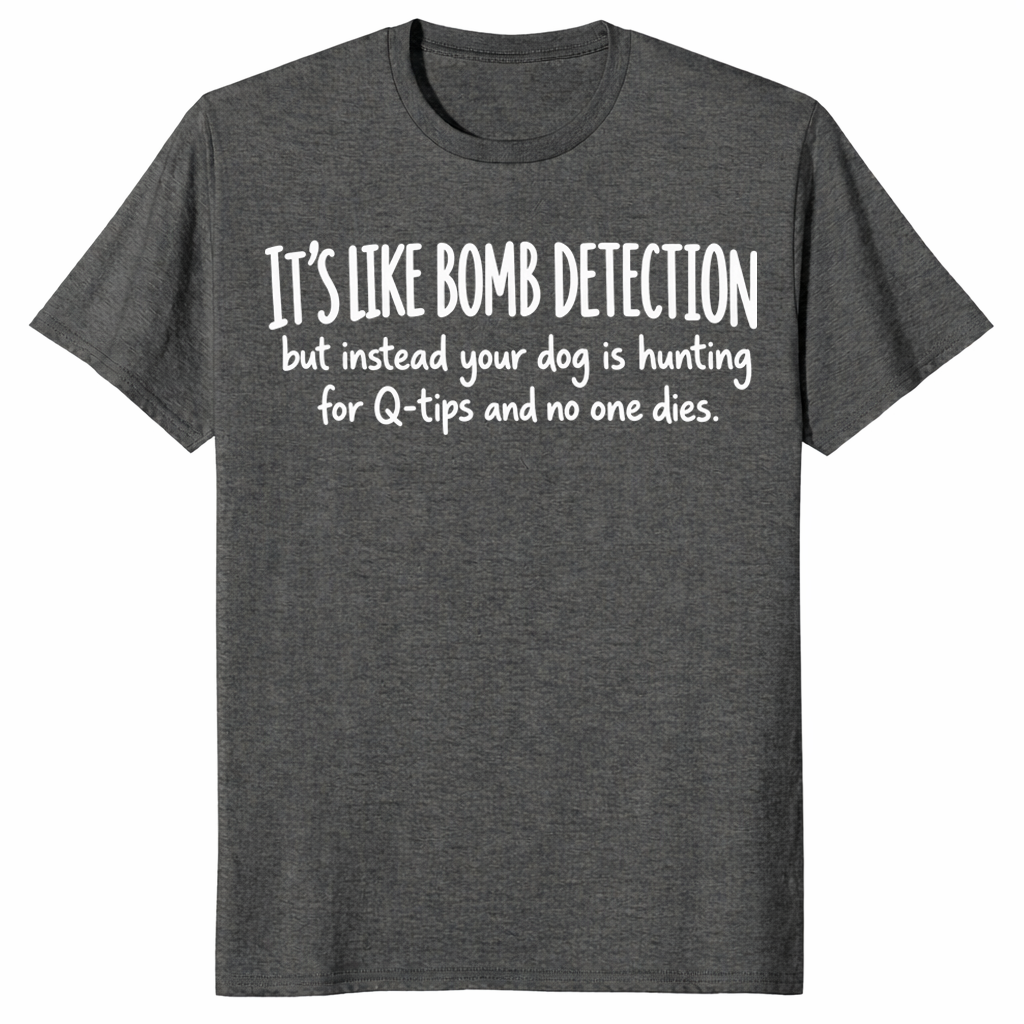 Scent work dog shirt in dark heather