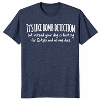 Scent work dog shirt in heather navy