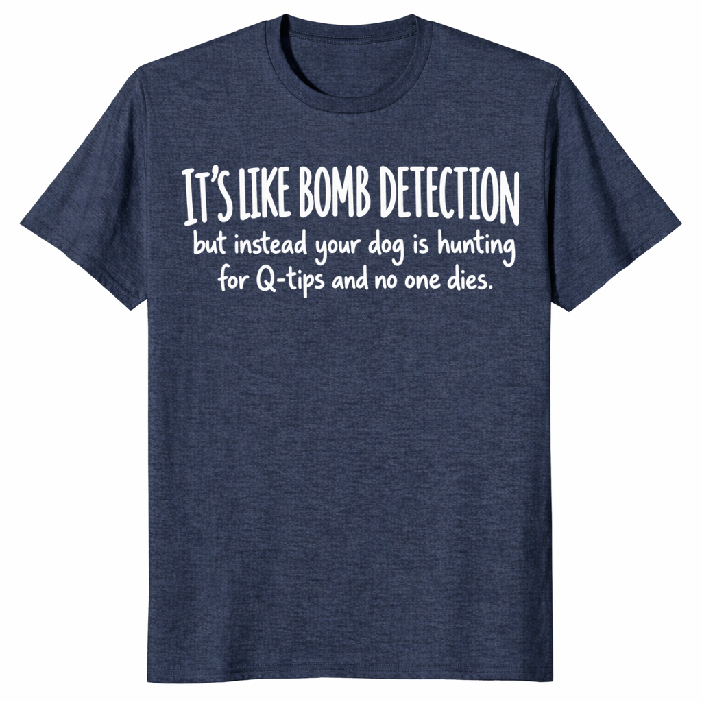 Scent work dog shirt in heather navy